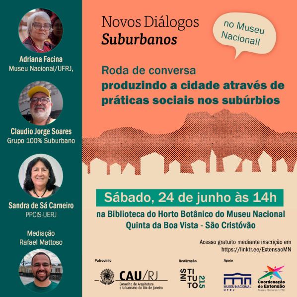 Novos Diálogos Arte de divulgação do encontro do Diálogos Suburbanos.