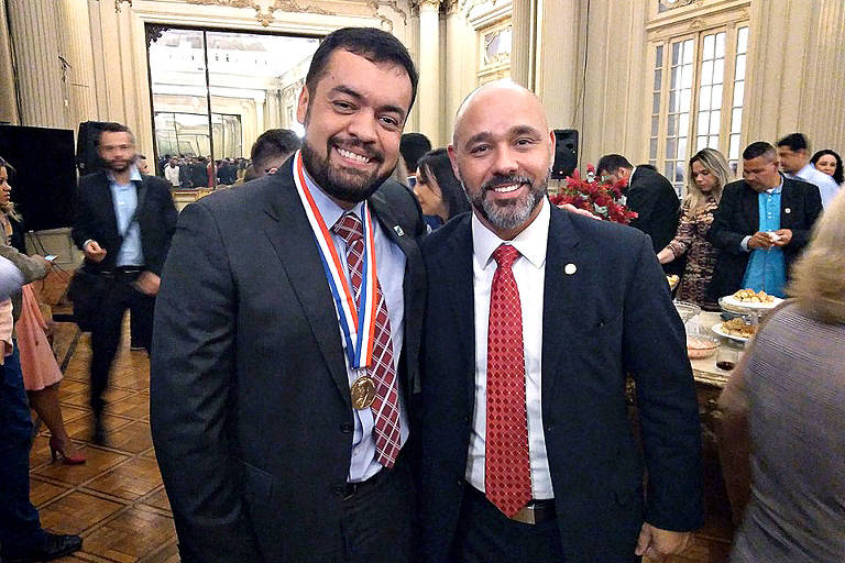O governador Cláudio Castro (PL) e o deputado estadual Márcio Pacheco (PSC) Reprodução Facebook