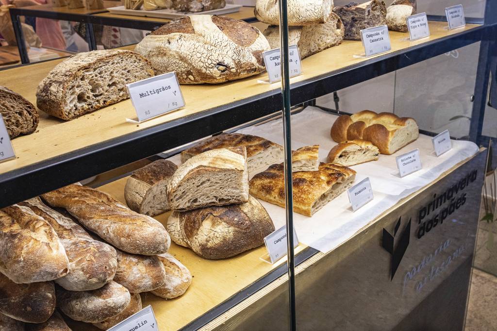 Primavera: pães orgânicos como os brioches provençais são exclusividades da loja em Laranjeiras