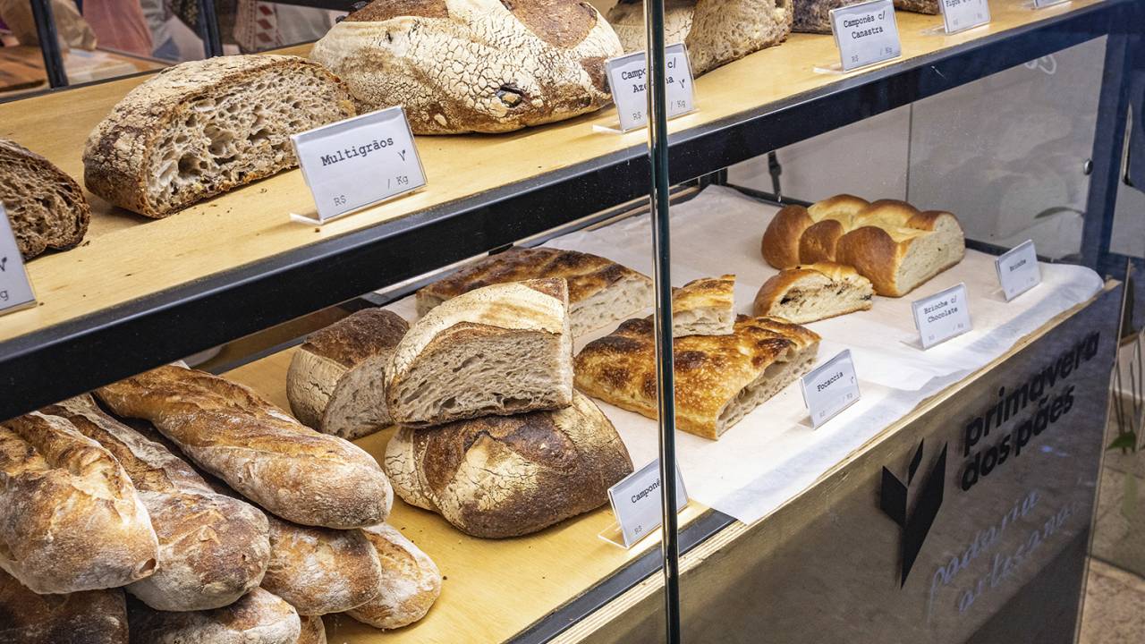 Primavera: pães orgânicos como os brioches provençais são exclusividades da loja em Laranjeiras