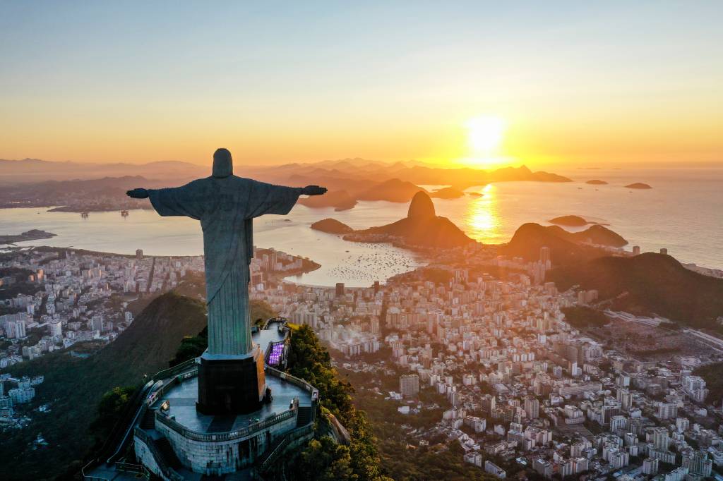 Foto mostra a vista para o Cristo Redentor