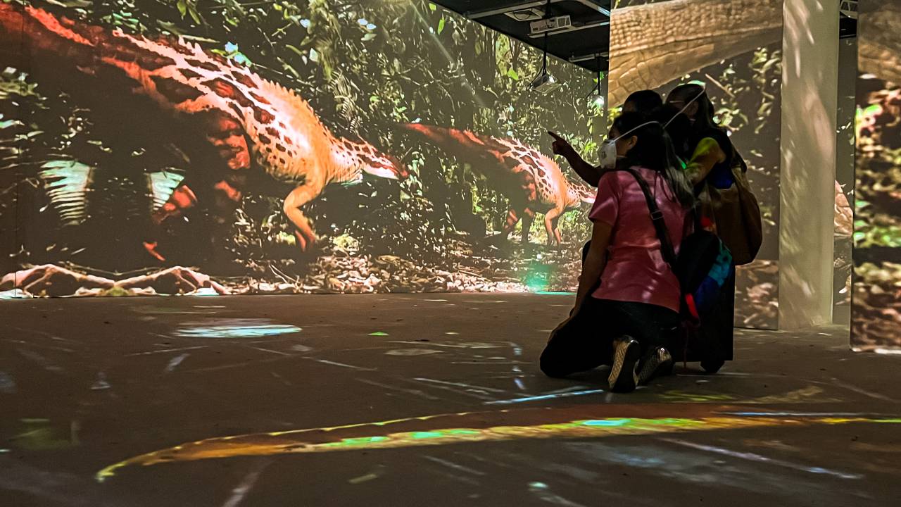A mostra 'A Era dos Dinossauros' no Via Parque Shopping