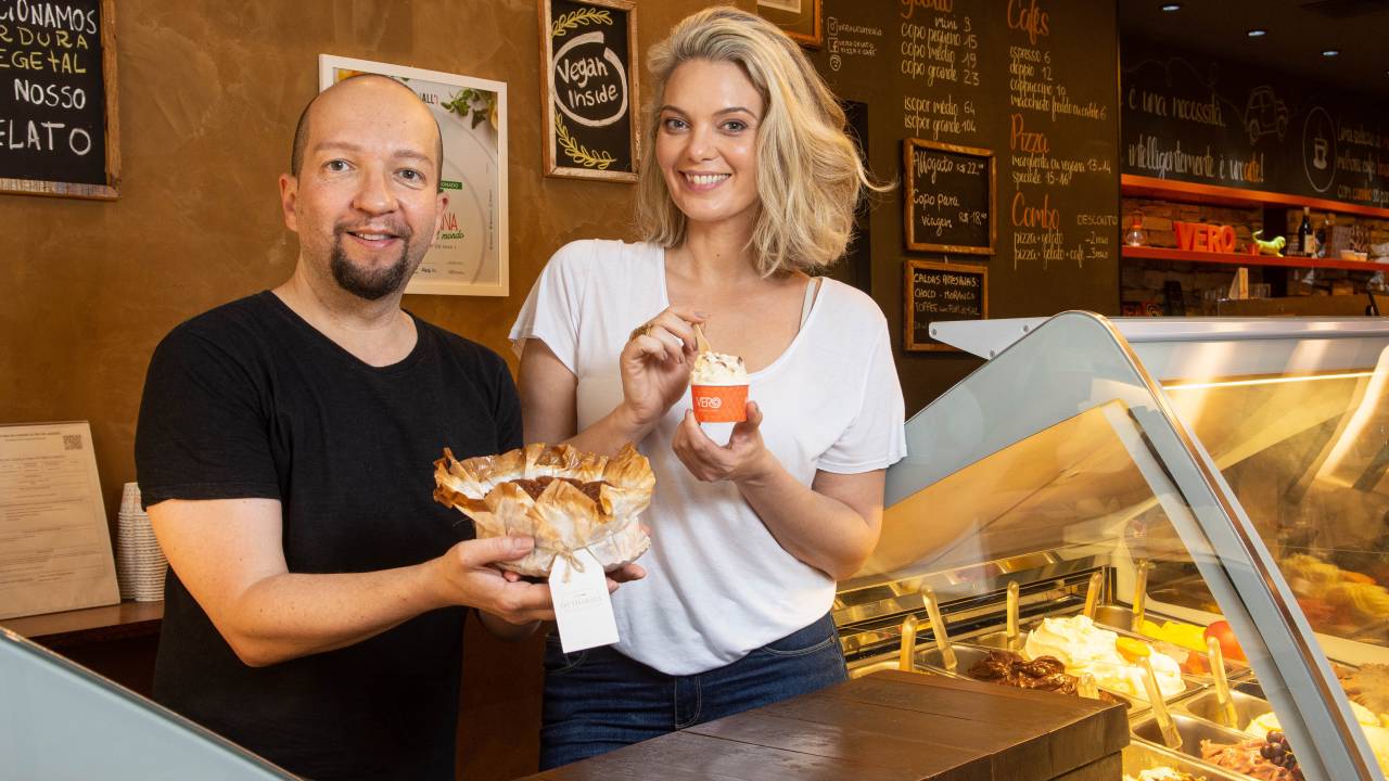 Vero: Andreas e Thabata unem forças para apresentar um imperdível gelato de tarta basca