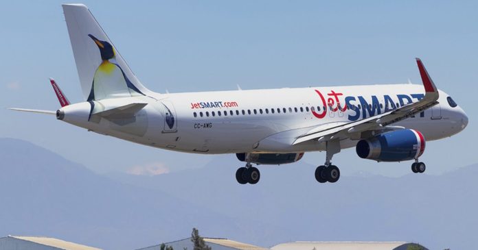 vião A320,da chilena JetSmart Reprodução