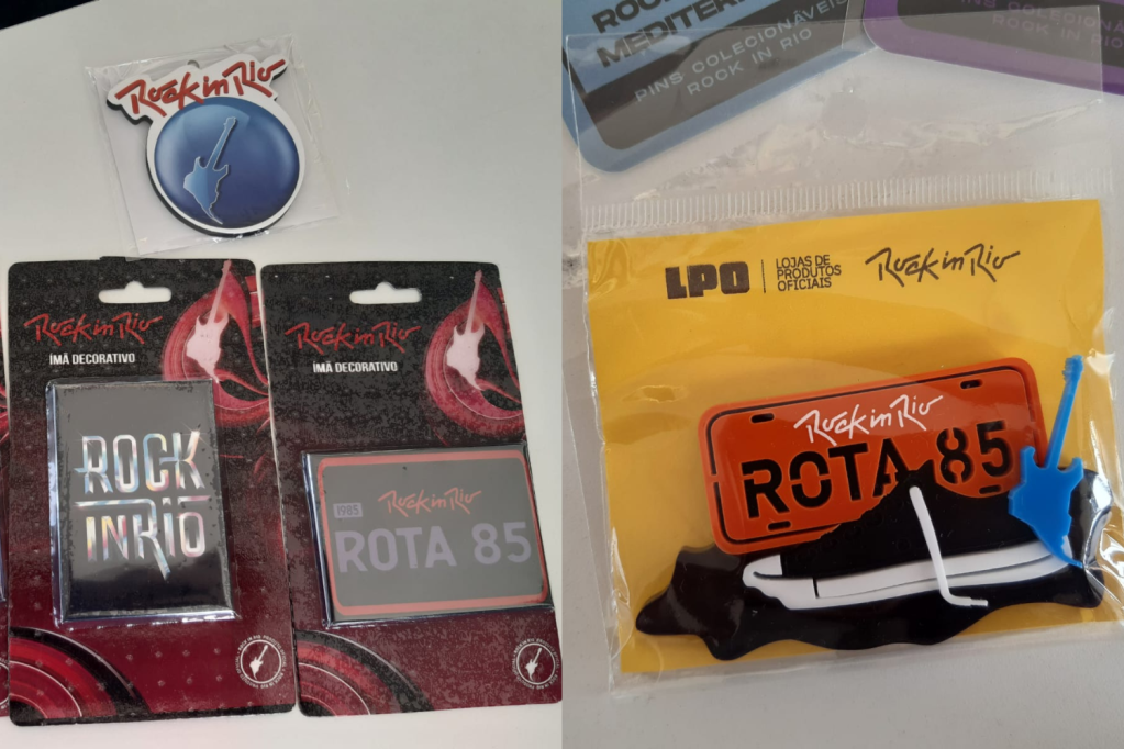 rir Foto mostra ímãs do Rock in Rio