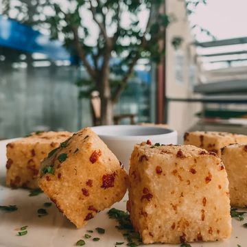 Café Marinas: dadinho de tapioca com geleia é uma das atrações do cardápio Café Marinas: dadinho de tapioca com geleia é uma das atrações do cardápio