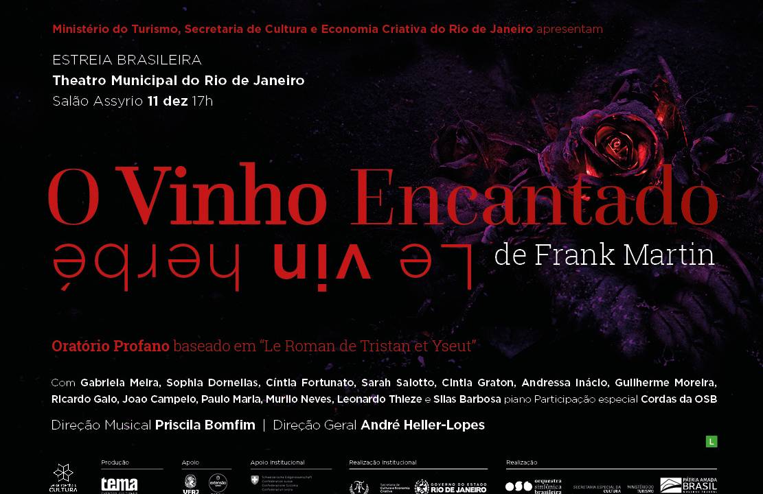 Nos dias 10 e 11 de dezembro acontece ópera no Municipal: Boa! e Le Vin herbé