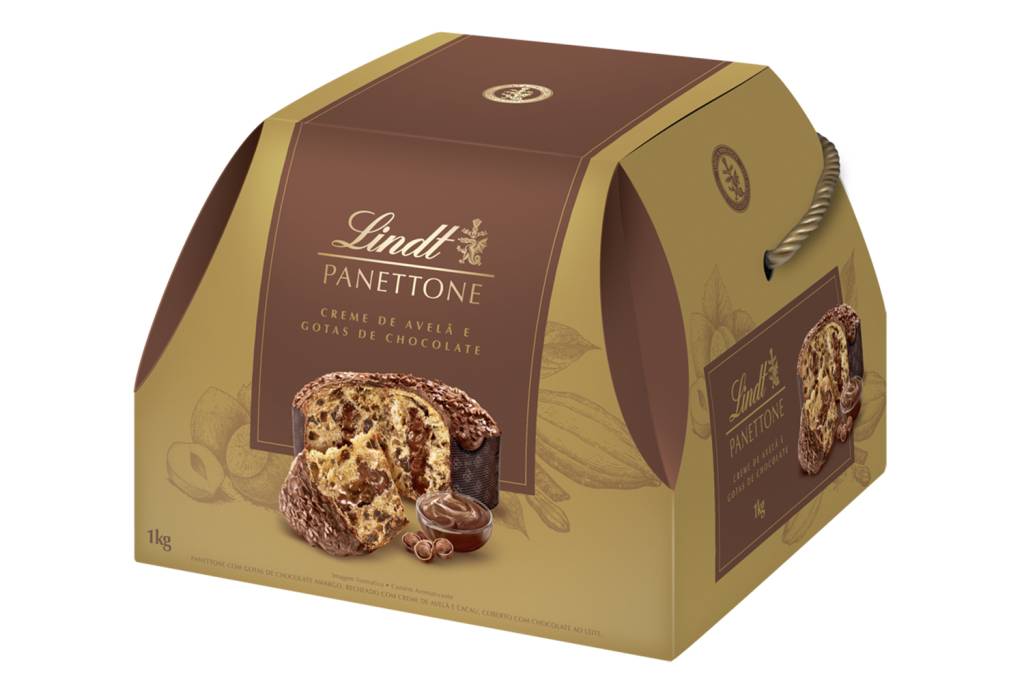 Panettone-Creme-de-Avelã-e-Gotas-de-Chocolate-1kg-(1).png Creme de avelã e gotas de chocolate (R$ 139,90): um dos seis sabores da Lindt -