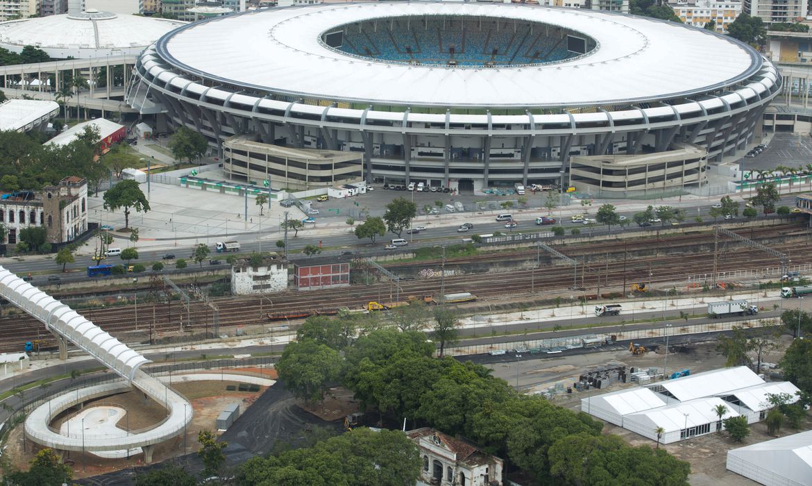 Foto mostra o estádio do Maracanã do alto