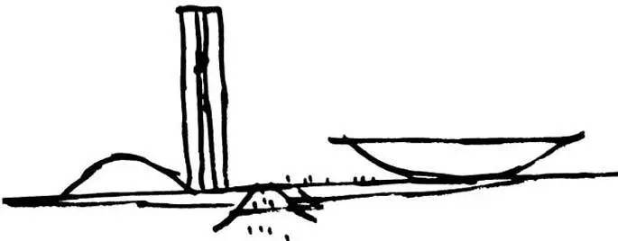 croqui-oscar Congresso Nacional: conheça a história da obra de Oscar Niemeyer