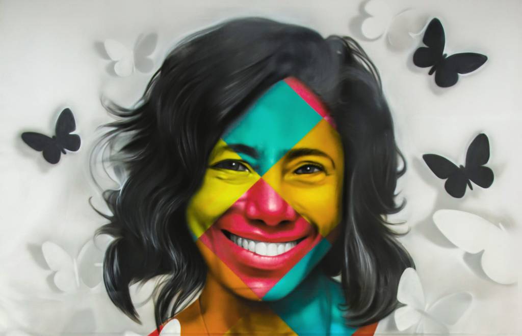 Quadro de Kobra em homenagem a Glória Maria entra em exposição