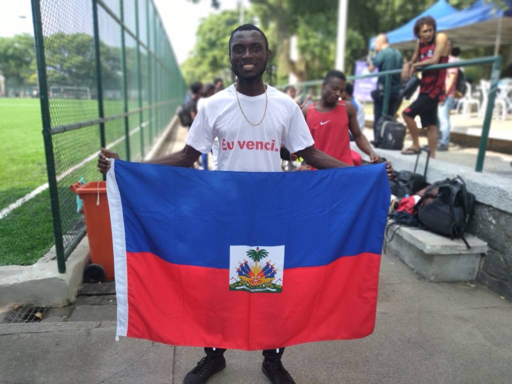 Judlin Guerrer, 29 anos, jogador da equipe do Haiti na Copa dos Refugiados e Imigrantes