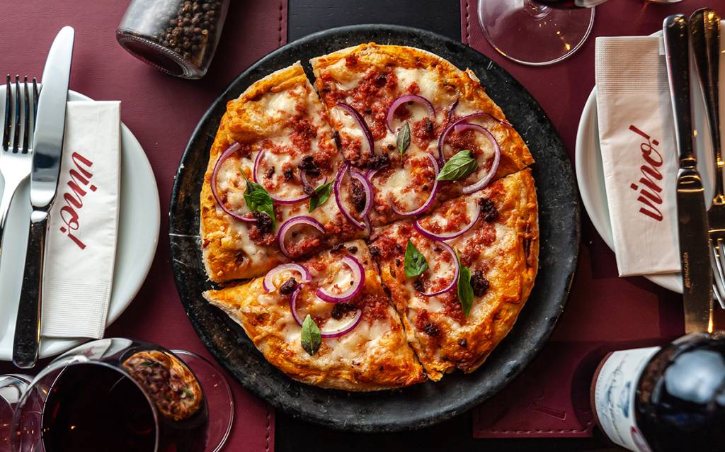 Vino: a toscana é um dos sabores entre as pizzas oferecidas