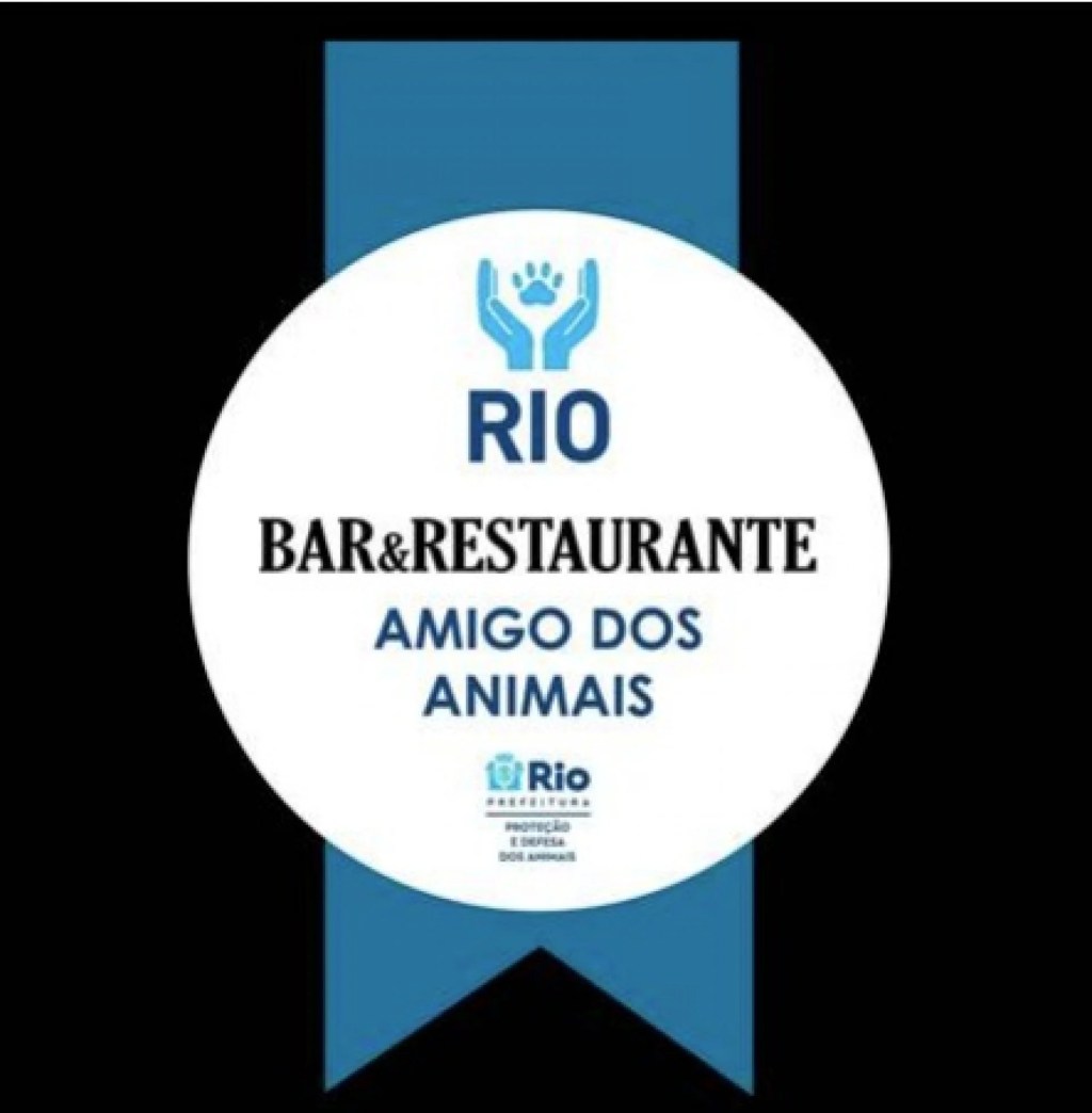 Foto mostra selo de restaurante amigo dos animais