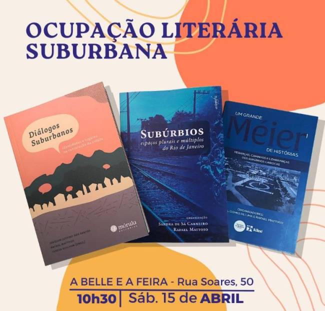 Foto de três livros suburbanos organizafos por Rafael Mattoso