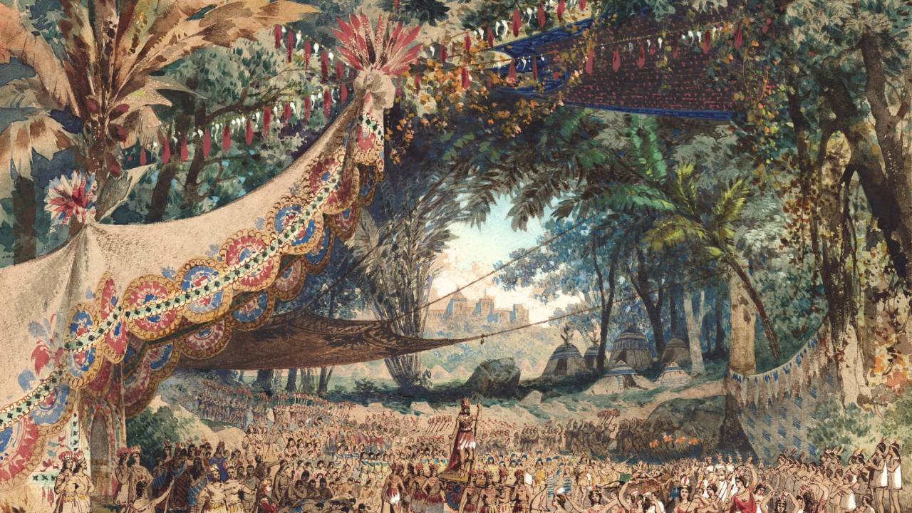 Cenário para ópera O Guarani, século XIX