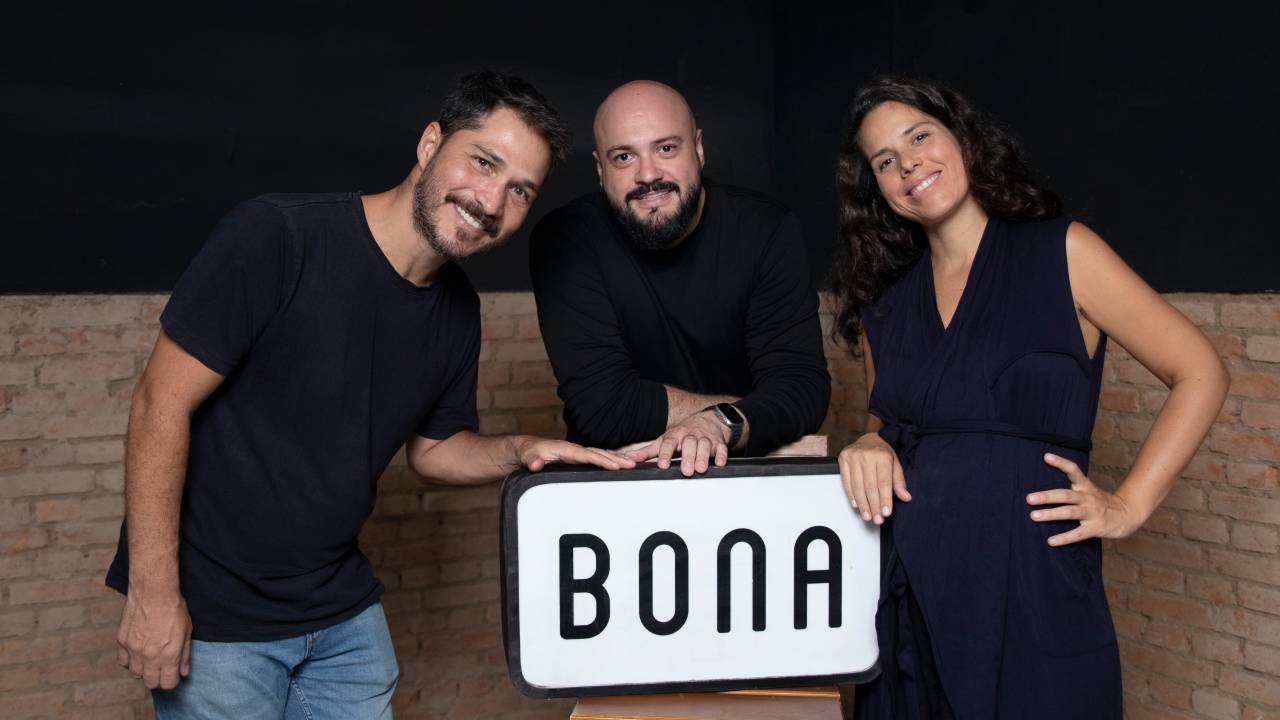 Sócios Bona - Manuela Fagundes , Kike Moraes e Gustavo Luveira