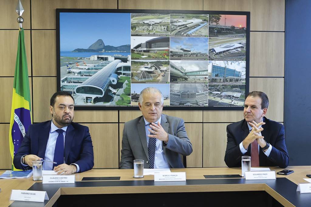 Castro, França e Paes: autoridades das três esferas buscam soluções para o gargalo aéreo carioca