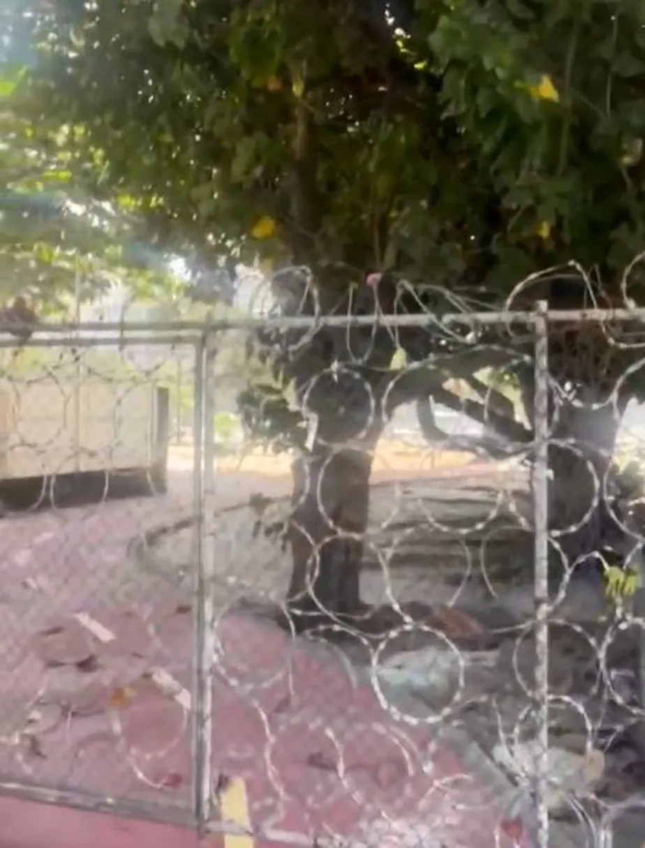 Um portão fechado, cercado de arame farpado, foi colocado na ciclovia, na altura da Enseada de Botafogo, impedindo a circulaçãoUm portão fechado, cercado de arame farpado, foi colocado na ciclovia, na altura da Enseada de Botafogo, impedindo a circulação