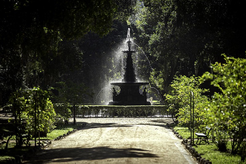 Foto mostra o chafariz do Jardim Botânico do Rio