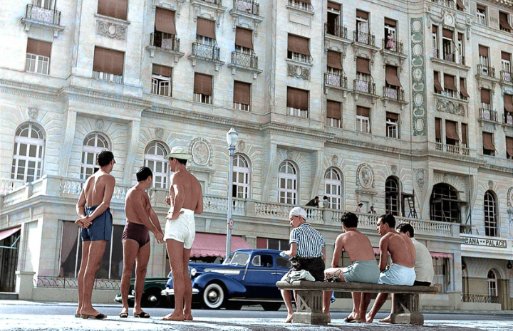 Copacabana Palace Hotel, visto do calçadão, em 1941