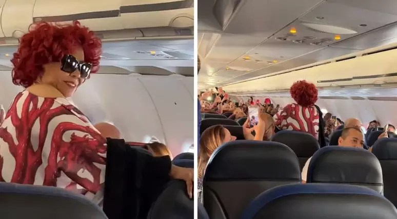Embalados pela Marrom: Alcione canta em voo atrasado e alegra passageiros