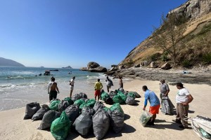 Guaratiba: resultado do mutirão mostrou o alto grau da sujeira