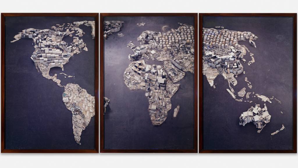 Pictures of Junk: WWW (World Map), de Vik Muniz (2008)