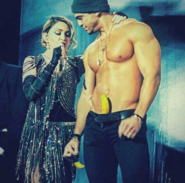 Bruno Alcantara com Madonna na época que trabalhou com a artista