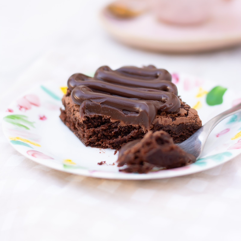 Que Doce: brownie coberto com o doce é uma das opções da casa