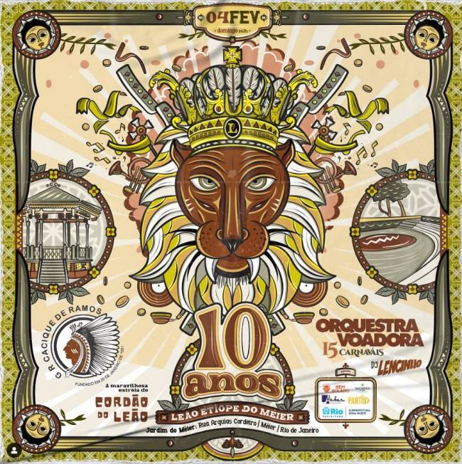 Cartaz do evento de 10 anos do Leão Etiope do Méier