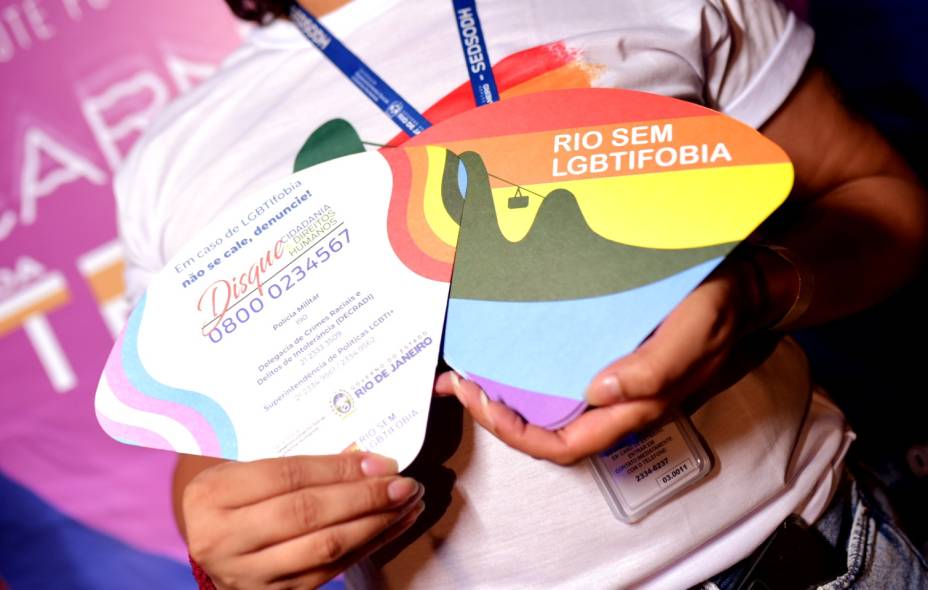 No evento houve informação sobre a campanha Rio sem LGBTfobia