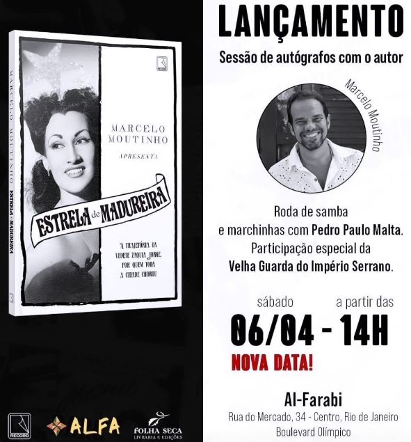 Lançamento Alfa Cartaz de lançamento do livro a Estrela de Madureira.