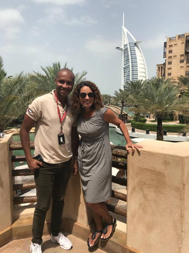Com o Alex em Dubai, em 2017