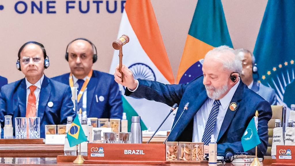 Lula ao assumir o G20, na Índia: mais visibilidade para o Brasil e o Rio