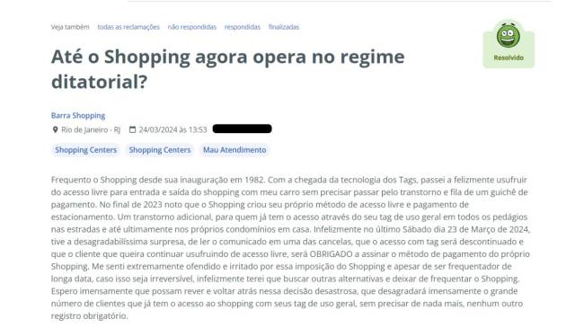 6 Clientes no Reclame Aqui