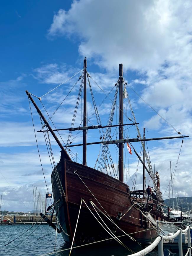 la pinta baiona A réplica da La Pinta, em Baiona