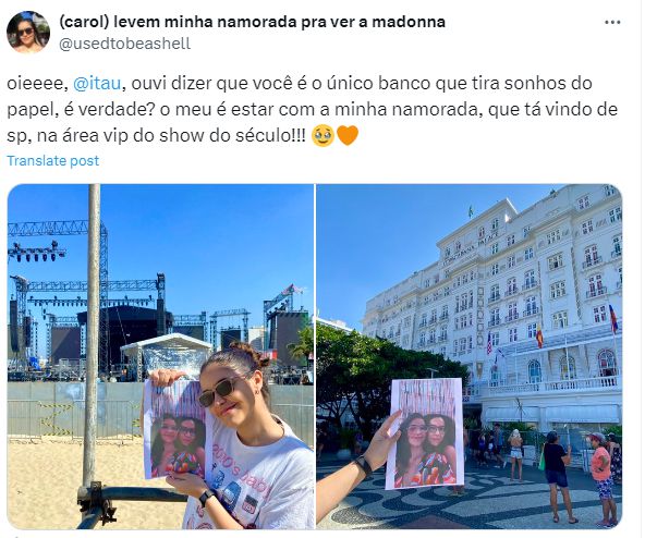 pedidos de vip pro show da madonna