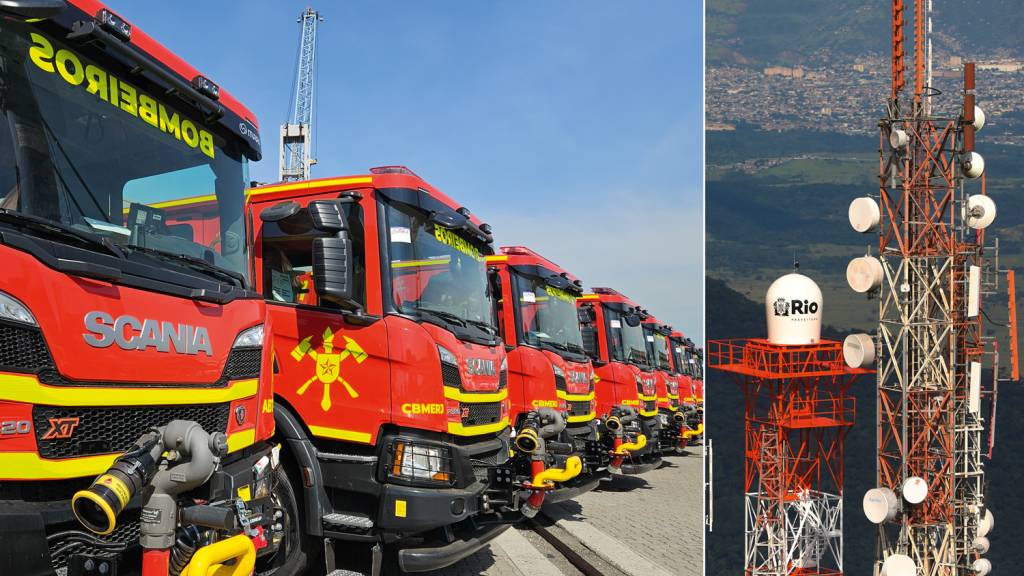 Frota de caminhões dos bombeiros e o radar meteorológico da prefeitura: equipamentos para os novos tempos