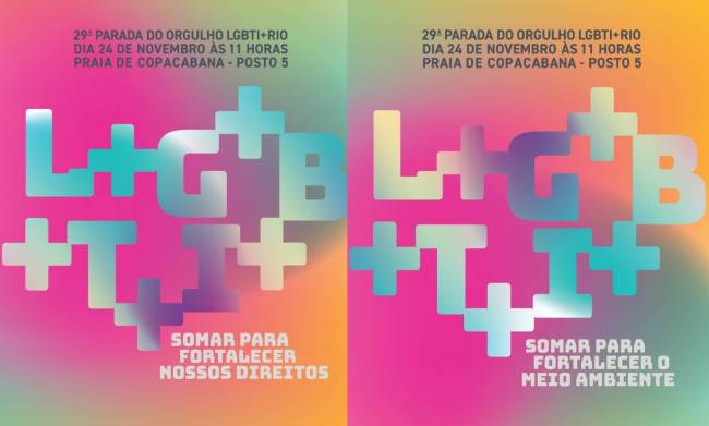 Cartaz da Parada do Orgulho LGBTQIA+ do Rio 2024