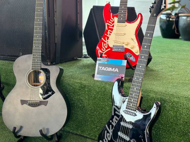 Claro que também terá instrumentos musicais, em uma parceria do Rock in Rio com a Tagima Claro que também terá instrumentos musicais, em uma parceria do Rock in Rio com a Tagima