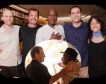 Yannick Schutte, Miguel Pinto Guimarães, Francis Kéré, Eduardo Cavaliere Mariona Deitg (os dois dos extremos são da euipe da Kéré Architecture); Eduardo Paes e Antonio Pitanga