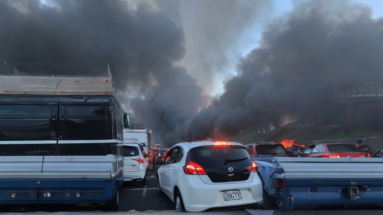 incendio-caminhao-provoca-fechamento--tunel-covanca-linha-amarela