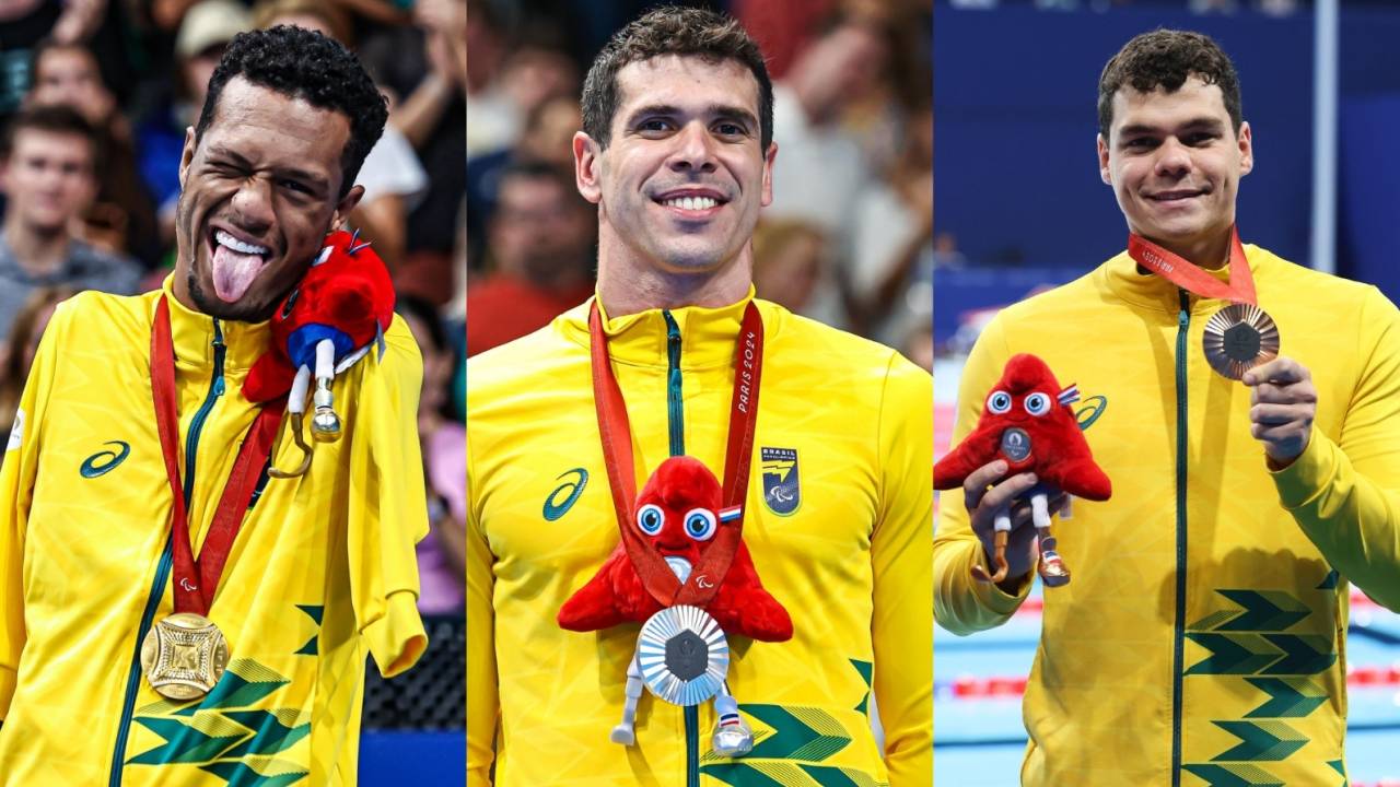 Brasil conquista ouro, prata e bronze na natação no primeiro dia dos Jogos Paralímpicos