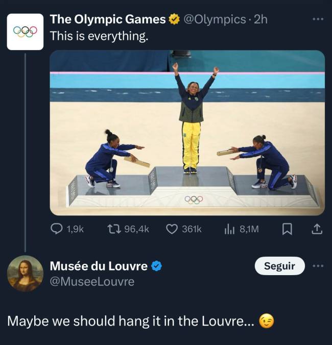 unnamed Museu do Louvre se rende a Rebeca Andrade