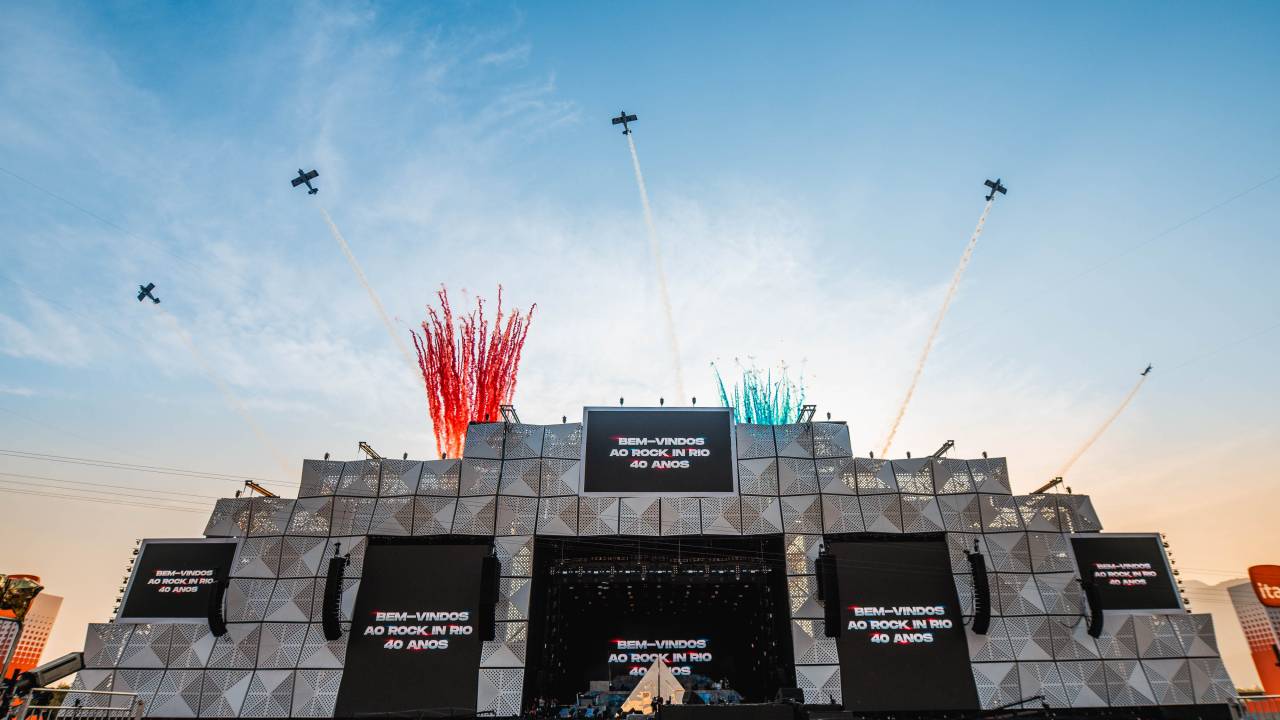 Esquadrilha do Céu: atração diariamente antes dos shows no Palco Mundo