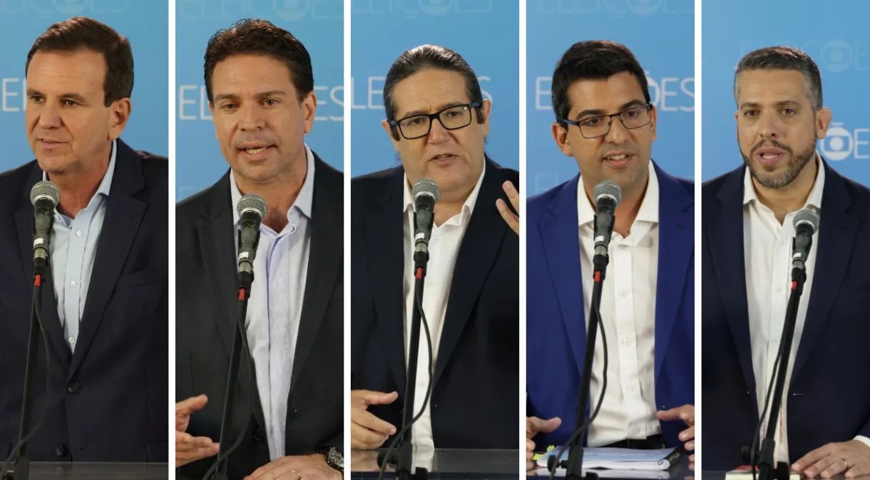 debate com candidatos à prefeitura do Rio na TV Globo