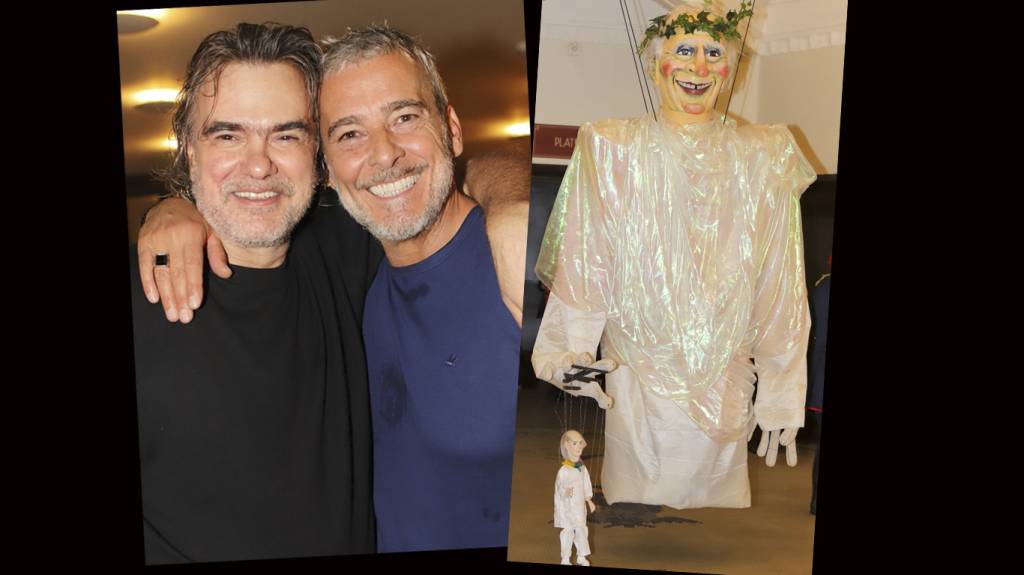 “Esperando Godot”: no hall do teatro, boneco do dramaturgo Zé Celso