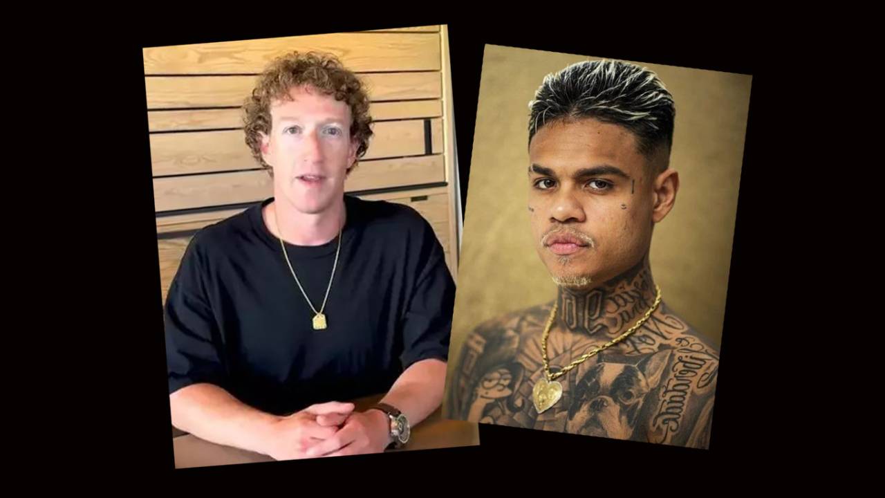 Mark Zuckerberg aparece em vídeo com novo visual, lembrando os rappers americanos e brasileiros, bem ao estilo de MC Cabelinho e cia