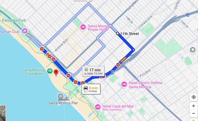 mapa santa monica